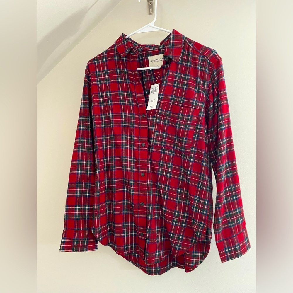 Plaid button down shirt